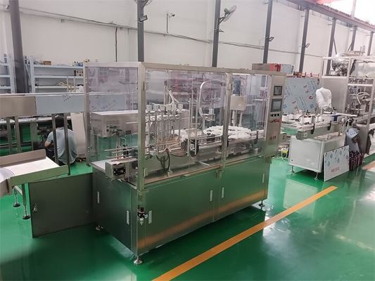 Machine de remplissage de flacons de vaccins à grande vitesse, automatisation de précision pour la biopharma moderne.