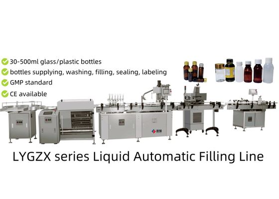 Machine de remplissage de liquide pharmaceutique pour 30-500 ml de volume désinfecter les flacons en plastique ou en verre avec GMP